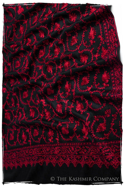 The Sophistiqué Rouge Ebony Jardin Shawl