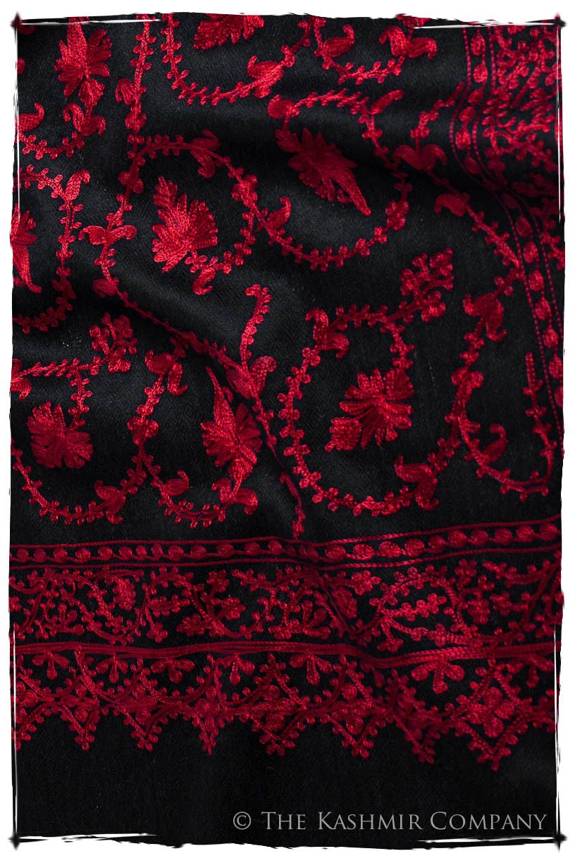 The Sophistiqué Rouge Ebony Jardin Shawl