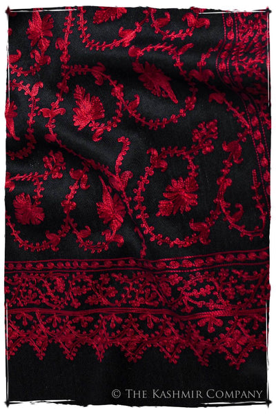 The Sophistiqué Rouge Ebony Jardin Shawl