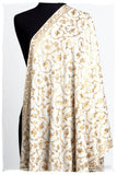 The Sophistiqué Gold Ivoire Jardin Shawl