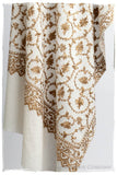 The Sophistiqué Gold Ivoire Jardin Shawl