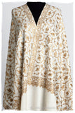 The Sophistiqué Gold Ivoire Jardin Shawl