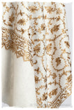The Sophistiqué Gold Ivoire Jardin Shawl