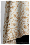 The Sophistiqué Gold Ivoire Jardin Shawl