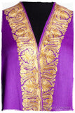 The Sophistiqué Oro Lilac Lotus Frontière Shawl