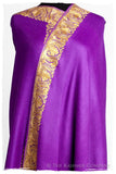 The Sophistiqué Oro Lilac Lotus Frontière Shawl