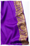 The Sophistiqué Oro Lilac Lotus Frontière Shawl