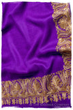 The Sophistiqué Oro Lilac Lotus Frontière Shawl