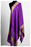 The Sophistiqué Oro Lilac Jardin Frontière Shawl