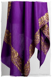 The Sophistiqué Oro Lilac Jardin Frontière Shawl