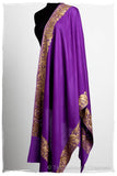 The Sophistiqué Oro Lilac Jardin Frontière Shawl