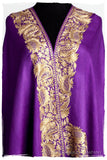 The Sophistiqué Oro Lilac Jardin Frontière Shawl