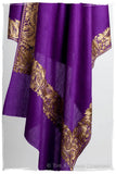 The Sophistiqué Oro Lilac Jardin Frontière Shawl