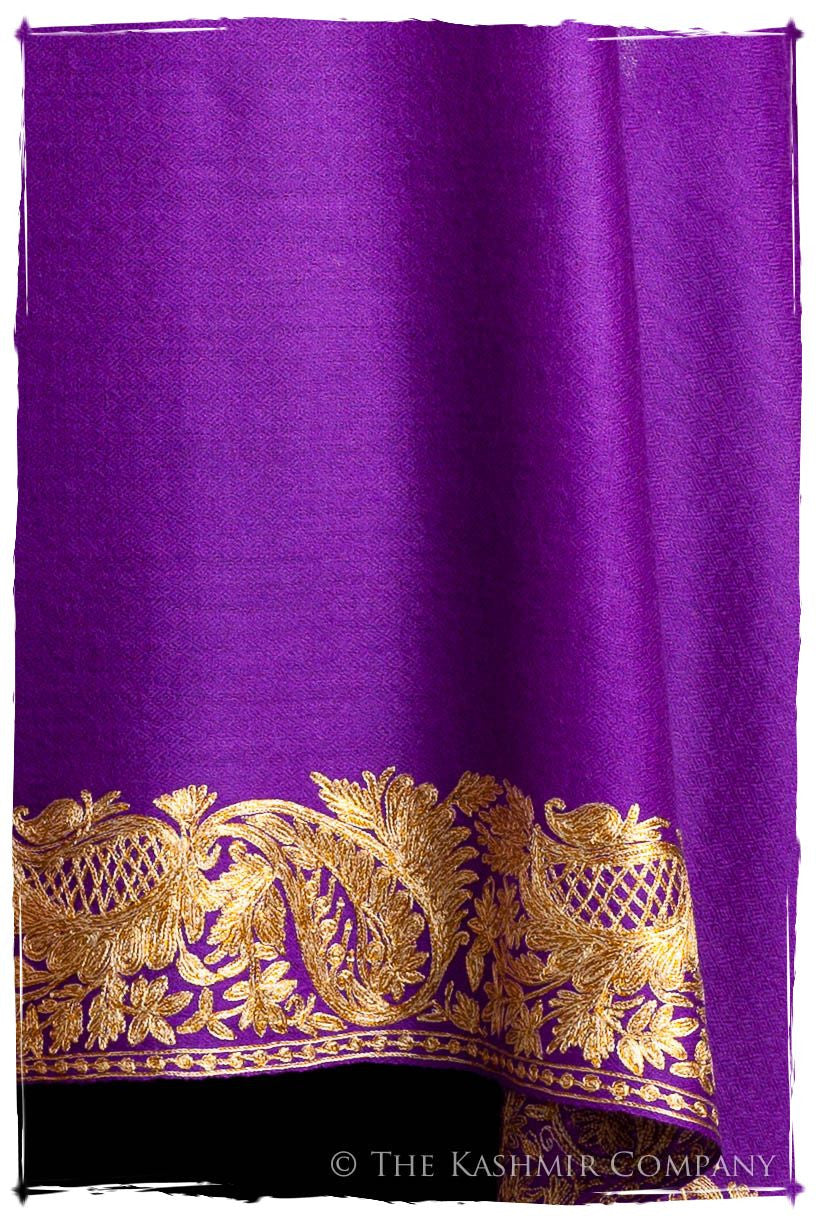The Sophistiqué Oro Lilac Jardin Frontière Shawl