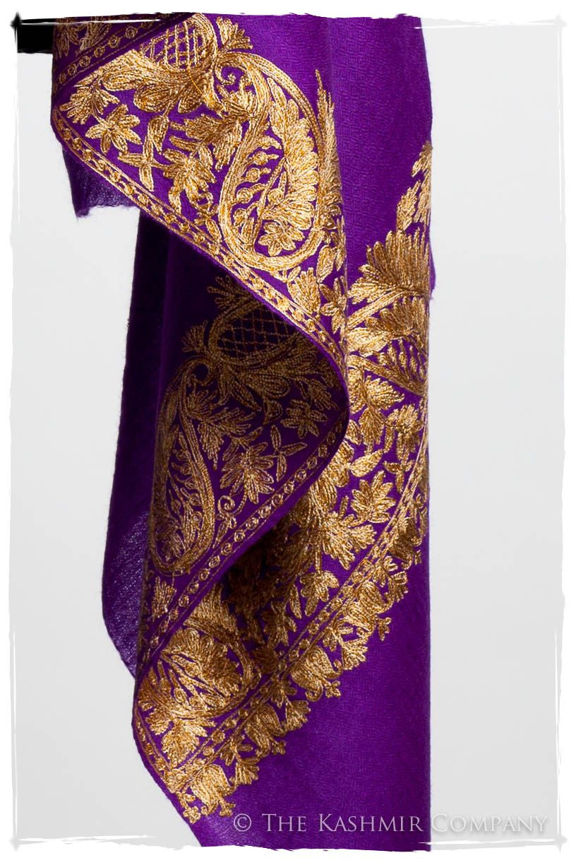 The Sophistiqué Oro Lilac Jardin Frontière Shawl