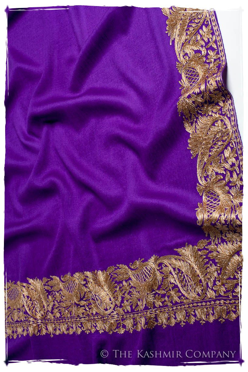 The Sophistiqué Oro Lilac Jardin Frontière Shawl