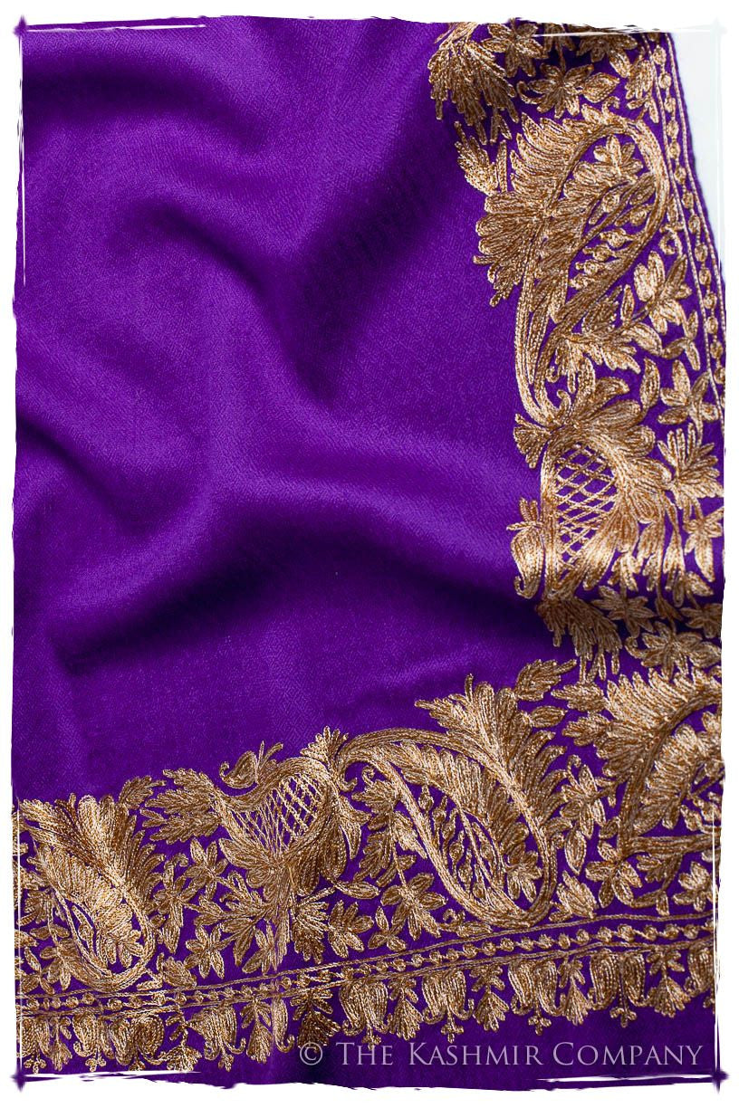 The Sophistiqué Oro Lilac Jardin Frontière Shawl