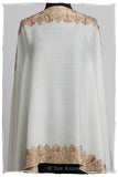 The Sophistiqué Ivoire Oro Lotus Frontière Shawl