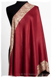 The Sophistiqué Bordeaux Paisley Frontière Shawl