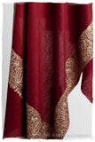 The Sophistiqué Bordeaux Paisley Frontière Shawl