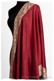 The Sophistiqué Bordeaux Paisley Frontière Shawl