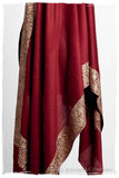 The Sophistiqué Bordeaux Paisley Frontière Shawl