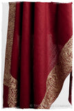The Sophistiqué Bordeaux Paisley Frontière Shawl