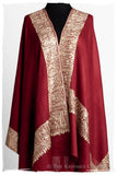 The Sophistiqué Bordeaux Paisley Frontière Shawl