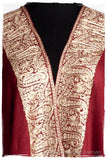 The Sophistiqué Bordeaux Paisley Frontière Shawl