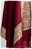 The Sophistiqué Bordeaux Paisley Frontière Shawl