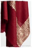The Sophistiqué Bordeaux Paisley Frontière Shawl