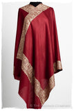 The Sophistiqué Bordeaux Paisley Frontière Shawl