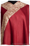 The Sophistiqué Bordeaux Paisley Frontière Shawl