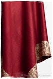 The Sophistiqué Bordeaux Paisley Frontière Shawl
