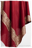 The Sophistiqué Bordeaux Paisley Frontière Shawl