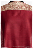 The Sophistiqué Bordeaux Paisley Frontière Shawl