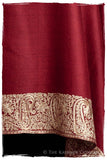 The Sophistiqué Bordeaux Paisley Frontière Shawl