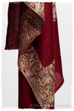 The Sophistiqué Bordeaux Paisley Frontière Shawl