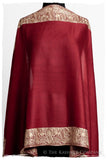 The Sophistiqué Bordeaux Paisley Frontière Shawl