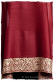 The Sophistiqué Bordeaux Paisley Frontière Shawl