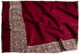 The Sophistiqué Bordeaux Paisley Frontière Shawl
