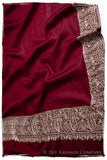 The Sophistiqué Bordeaux Paisley Frontière Shawl