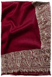 The Sophistiqué Bordeaux Paisley Frontière Shawl