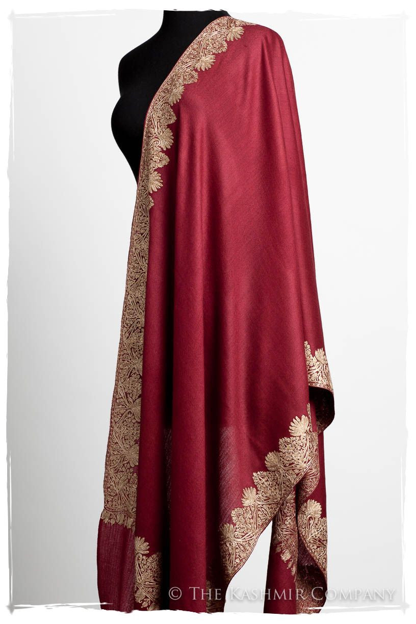 The Sophistiqué Bordeaux Deux Amour Frontière Shawl