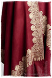 The Sophistiqué Bordeaux Deux Amour Frontière Shawl