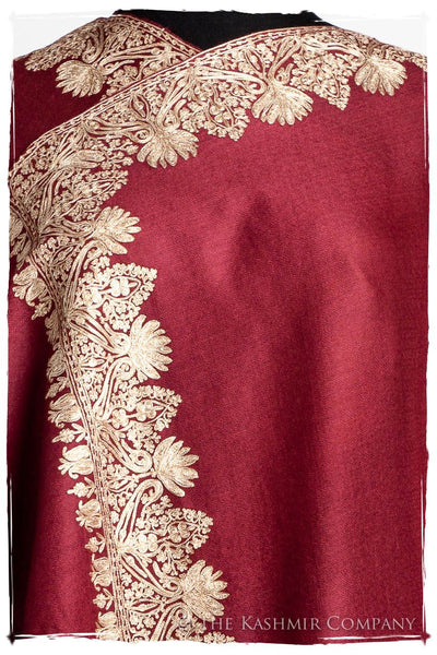 The Sophistiqué Bordeaux Deux Amour Frontière Shawl