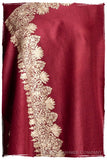 The Sophistiqué Bordeaux Deux Amour Frontière Shawl