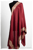 The Sophistiqué Bordeaux Solitaire Frontière Shawl