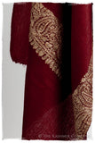The Sophistiqué Bordeaux Solitaire Frontière Shawl