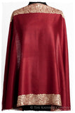 The Sophistiqué Bordeaux Solitaire Frontière Shawl